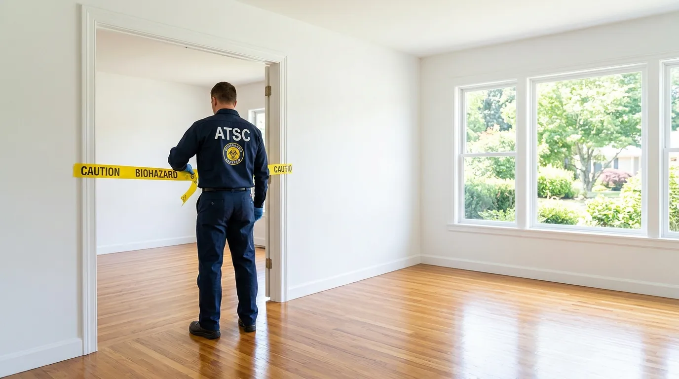 Certified biohazard cleanup crew performing Trauma Scene Cleanup in Tyngsboro